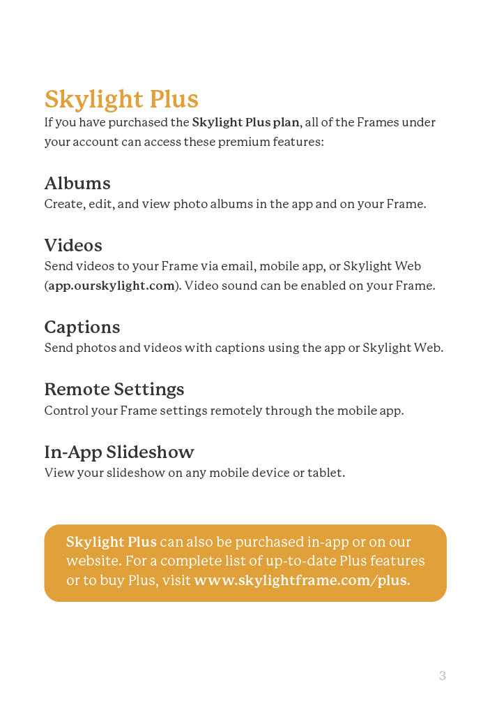 Skylight 10" Frame User Guide – Skylight Support