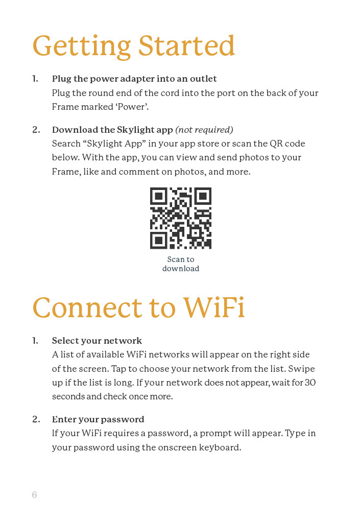 Skylight 15" Frame User Guide Skylight Support