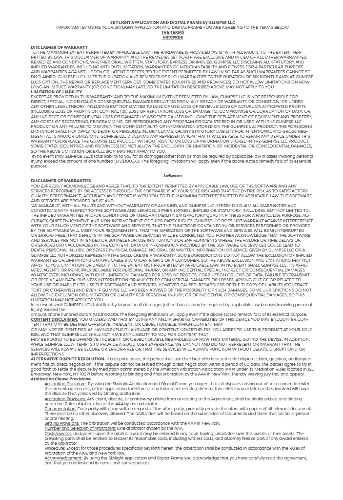 Skylight 15" Frame User Guide Skylight Support