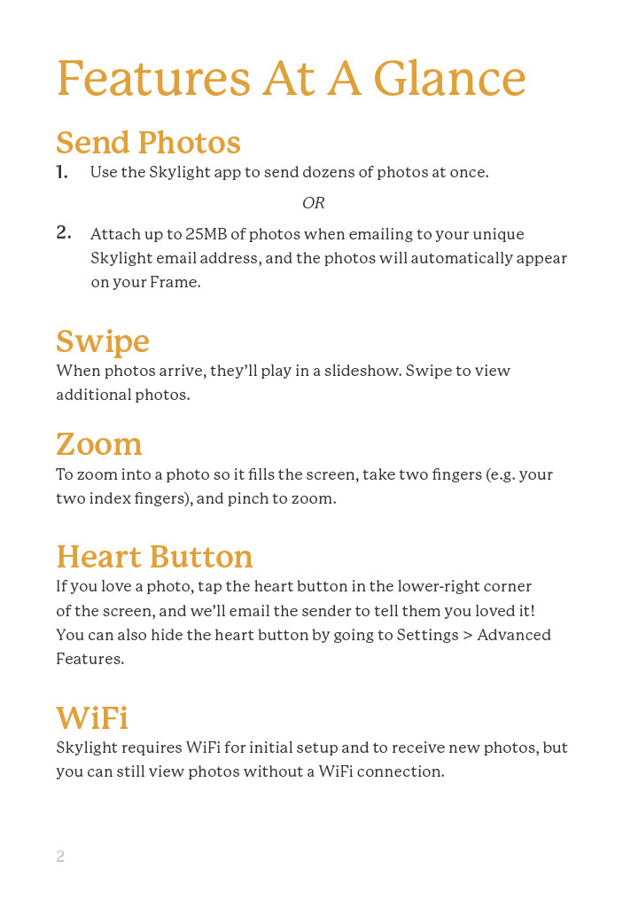 Skylight 15" Frame User Guide Skylight Support