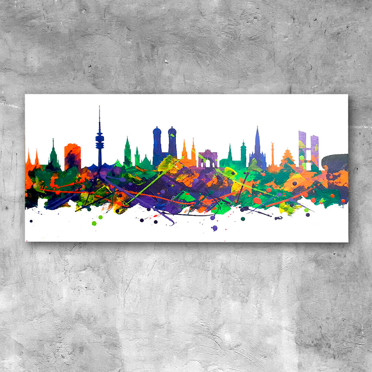 Skylinebilder modern, handgemalt, individuell. Ihre Stadt als Skyline