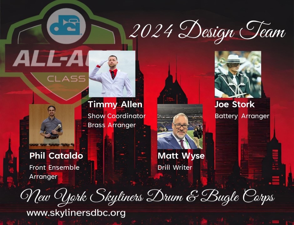 NEW YORK SKYLINERS DRUM & BUGLE CORPS INTRODUCE 2024 DESIGN STAFF