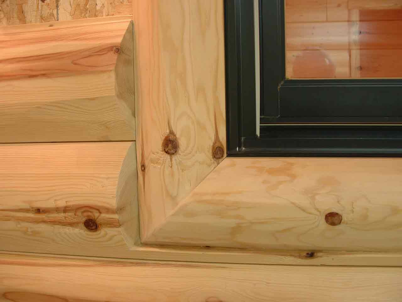Log D Trim Custom Window and Door Trim Skyline Woods