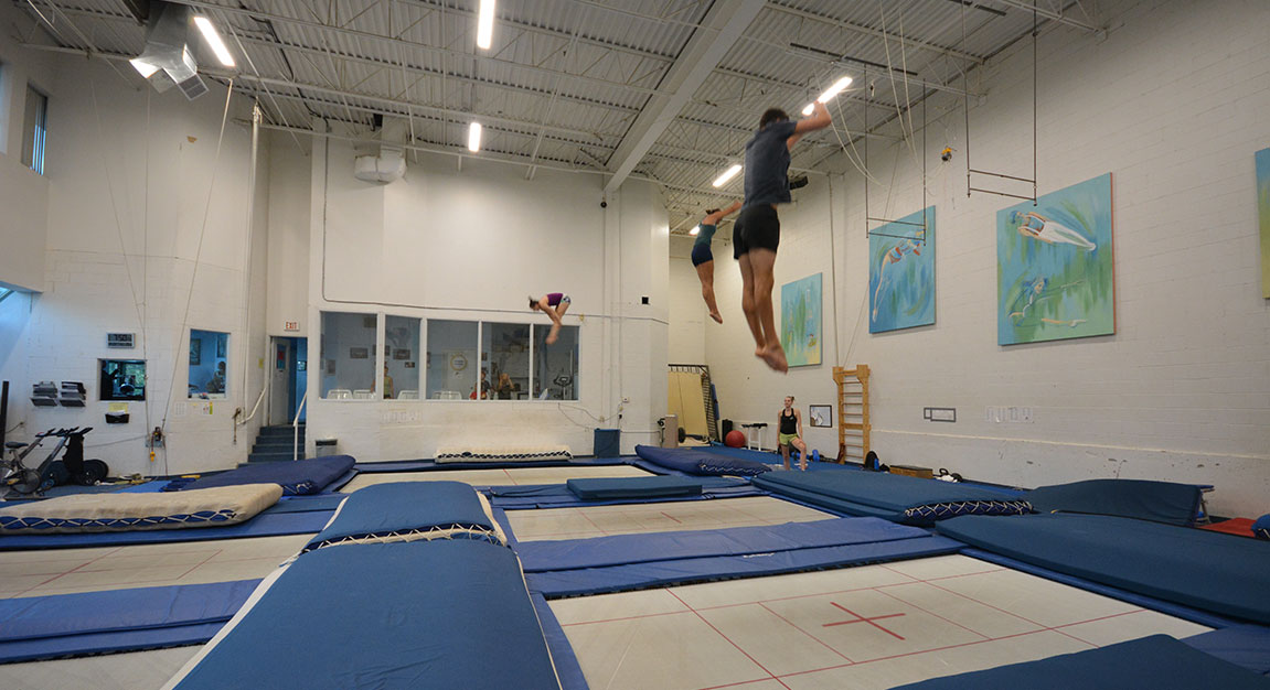 Skyriders Trampoline Place Toronto trampoline training facility
