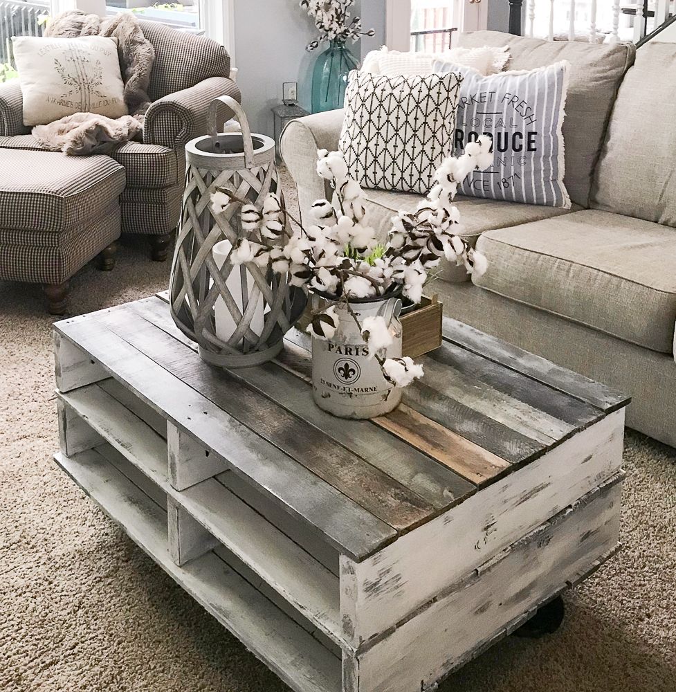 How to Make a Farmhouse Pallet Coffee Table Repurpose Life Sky Rye