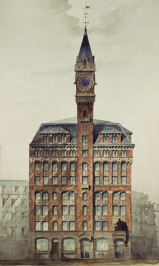 The 1875 New York Tribune Building the Tall Tower of Whitelaw Reid