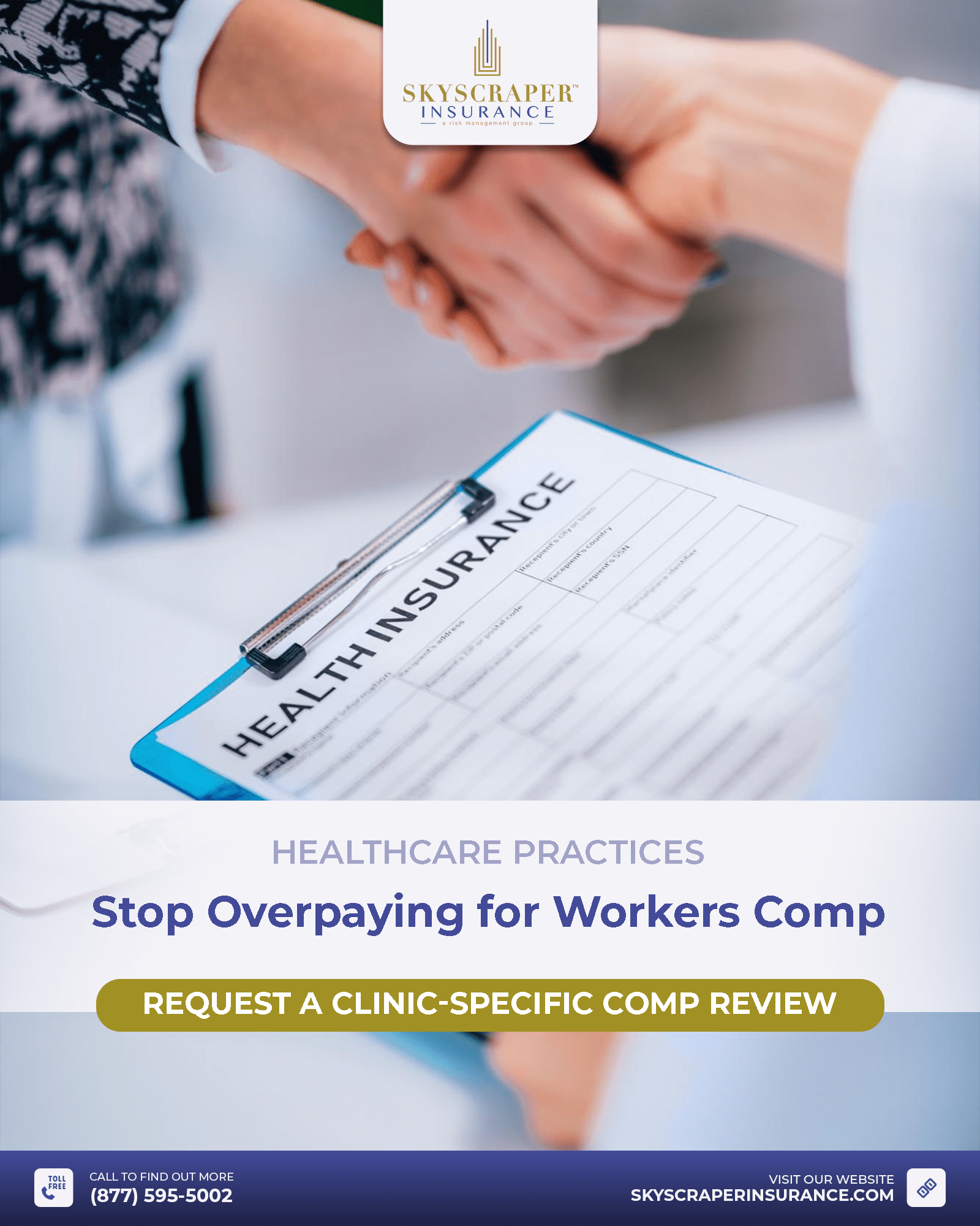 Healthcare Practices Stop Overpaying for Workers Comp Skyscraper