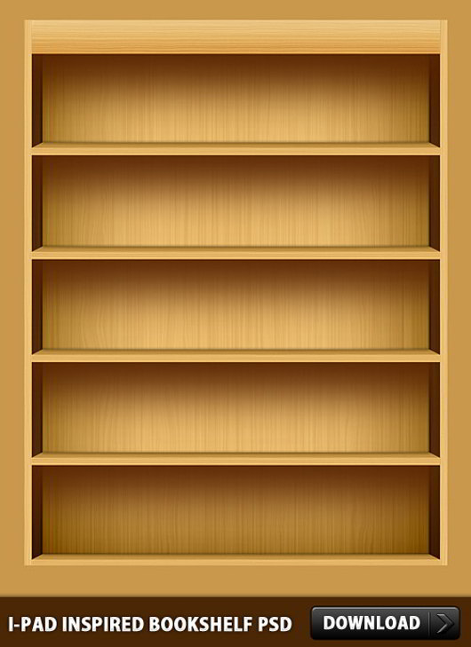 iPadInspiredBookshelfPSD SkyTechGeek