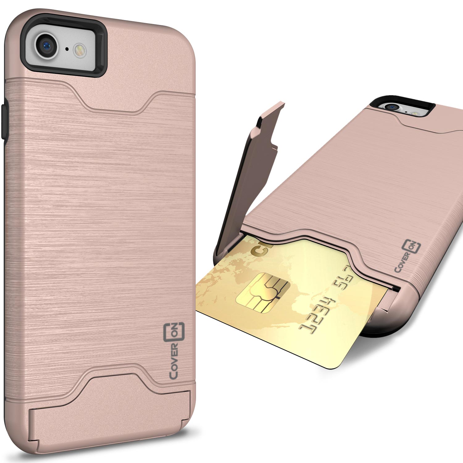 For Apple iPhone 7 Phone Case Card Holder Kickstand Slim Cover eBay