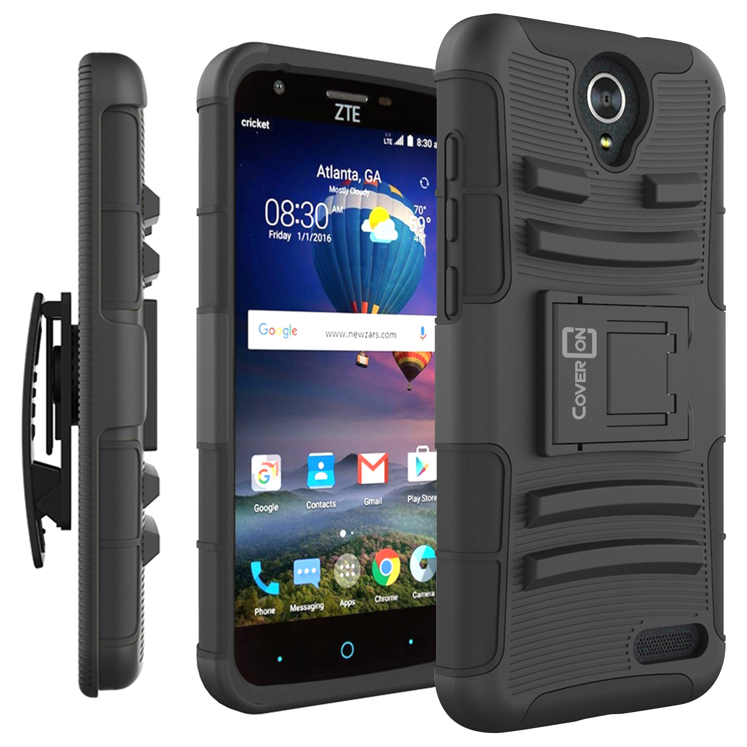 Holster Cover Rugged Hybrid Belt Clip Phone Case for ZTE Grand X 3