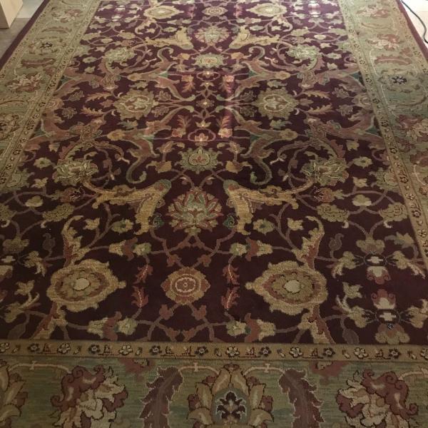 10 x 12 Area Rug & Granite topped coffee Table snaplist