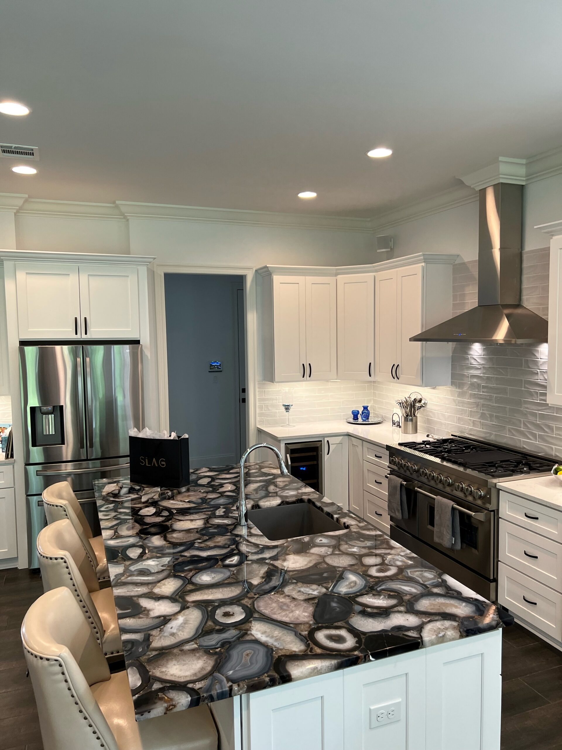 Blue Agate Semi Precious Stone Southern LA Granite