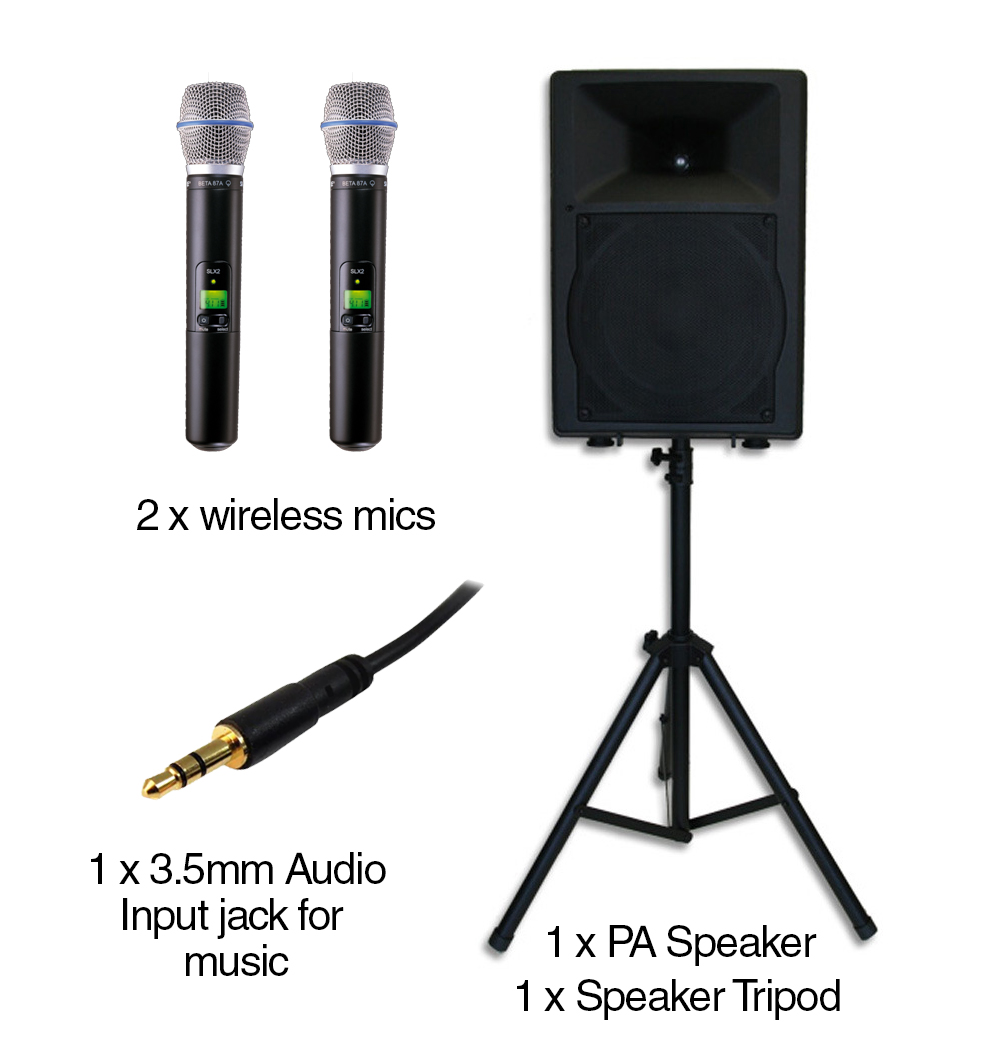 Microphones & PA Speaker Hire Slam's Karaoke