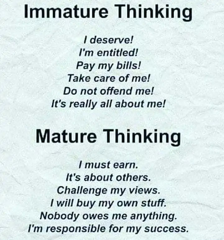 Difference Between A Mature And Immature Girl