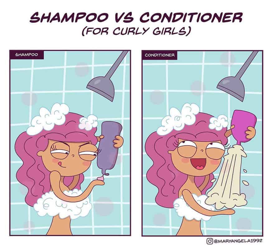 19 Hilarious comics based on curly hair problems you must see