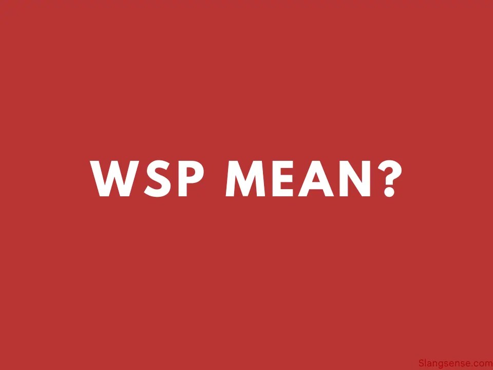 Wsp Meaning (Texting, Snapchat, and Social Media)