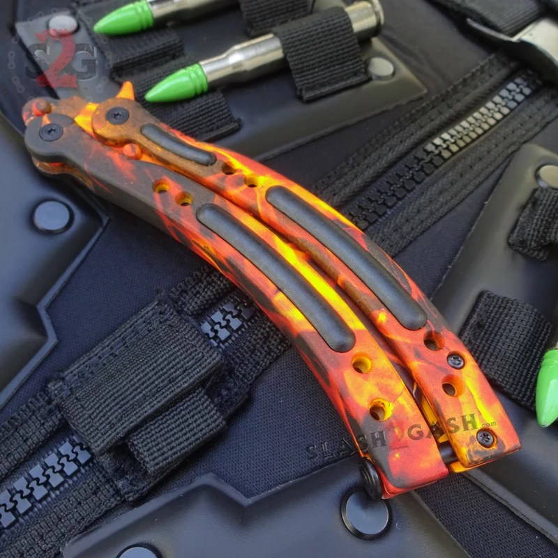 22 colors CSGO Butterfly Knife SHARP 440C Counter Strike Balisong