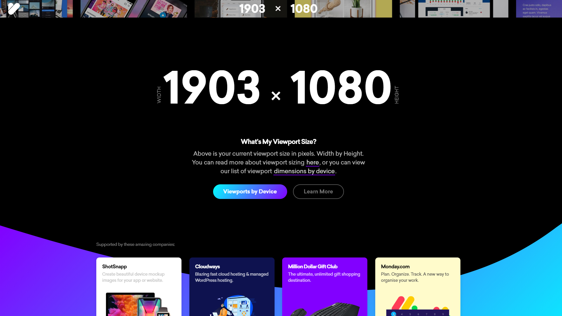 Viewport Sizes / What's my viewport size? The Viewport Sizer Tool
