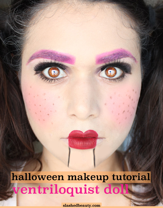 Ventriloquist Doll Halloween Makeup Tutorial Slashed Beauty