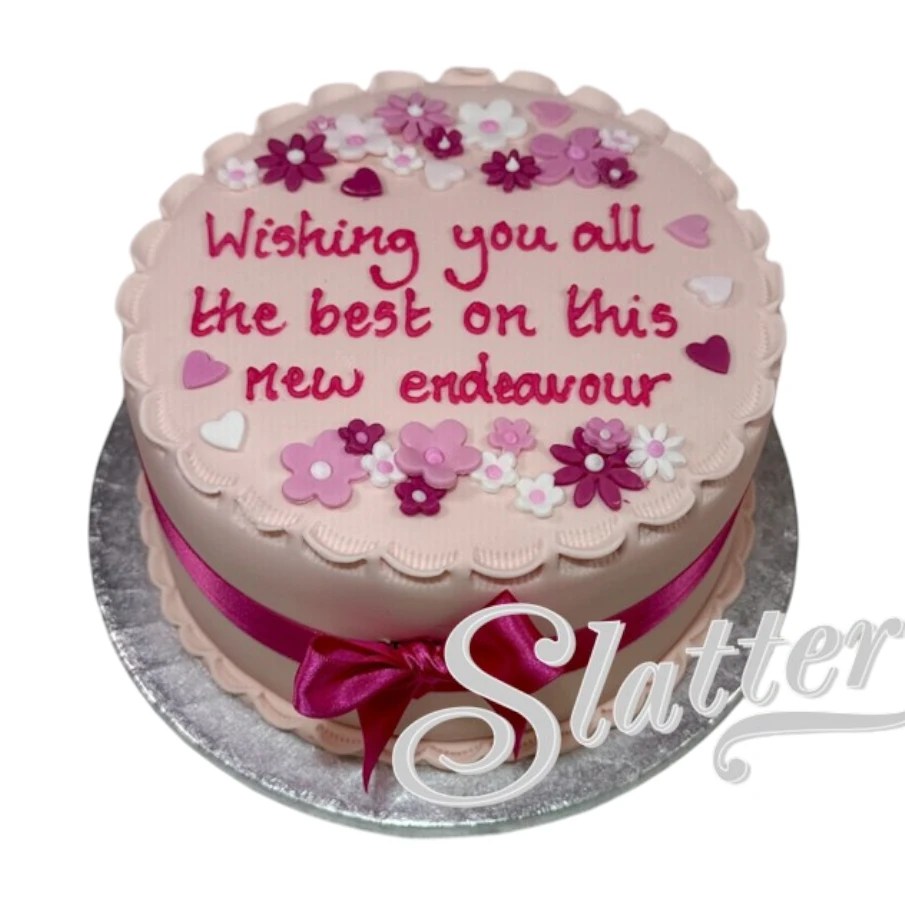 Simple Design with Sugar Flowers Cake Slattery