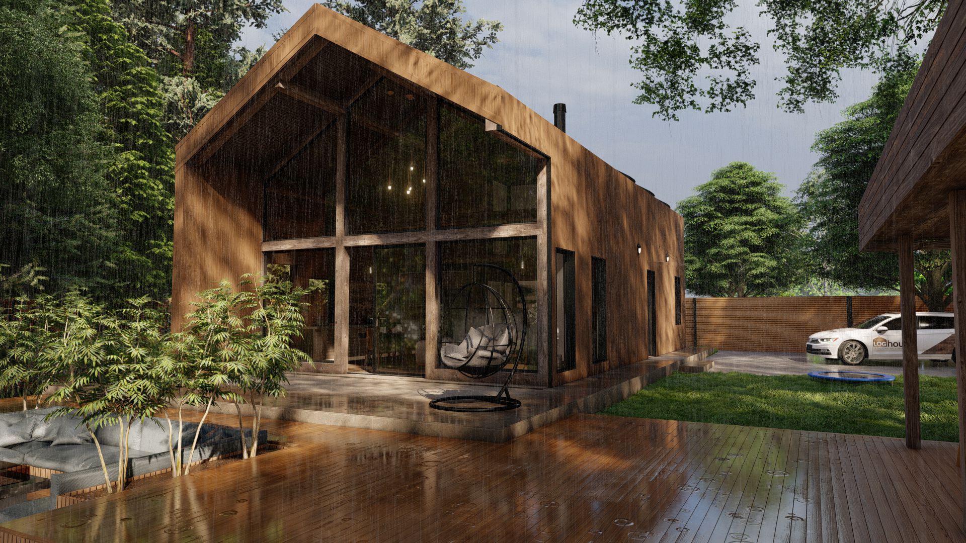 Wooden house on the lake SLAURS