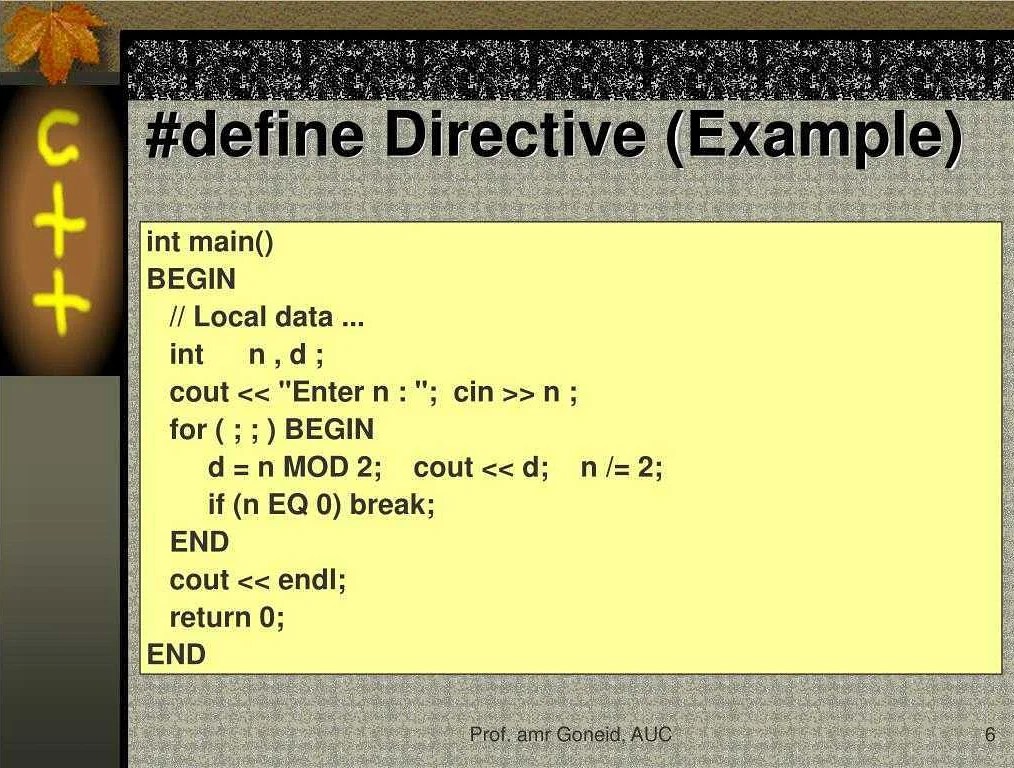 C define что это такое и как использовать в языке C