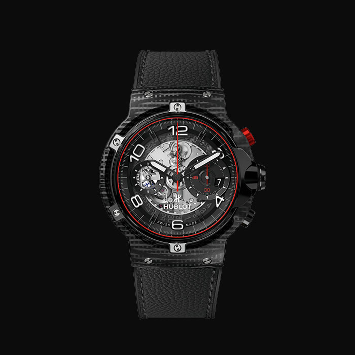 HUBLOT CLASSIC FUSION FERRARI GT CARBON 3D WATCH Slaylebrity