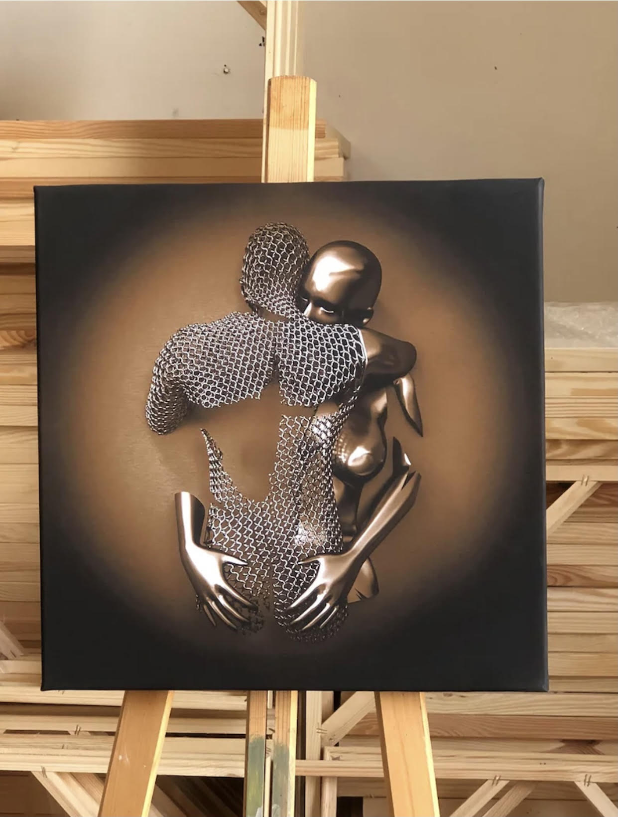 Embrace bronze wall art Slaylebrity