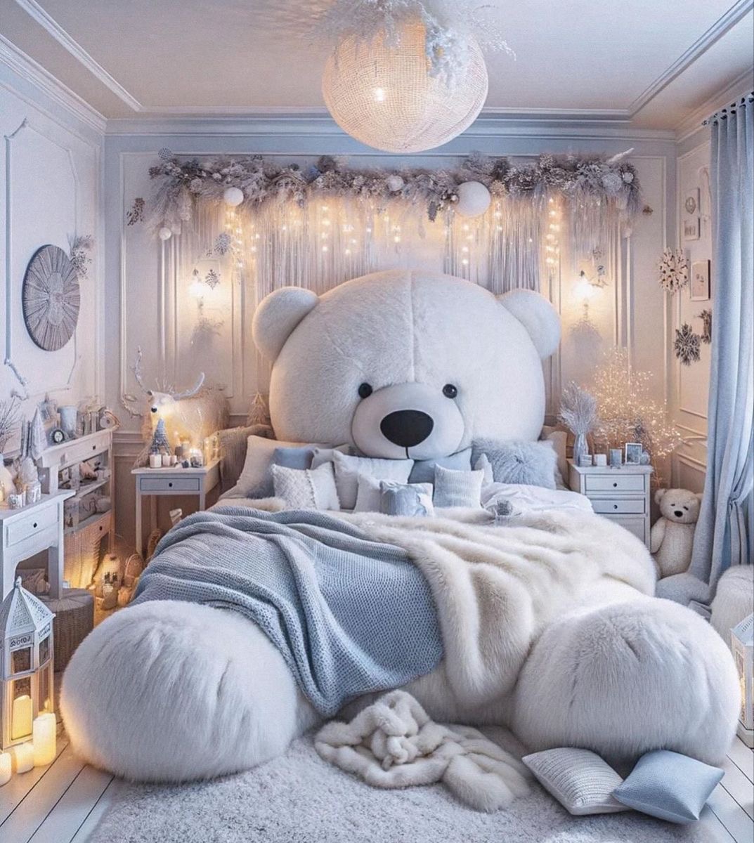 Giant teddy bear bed Slaylebrity