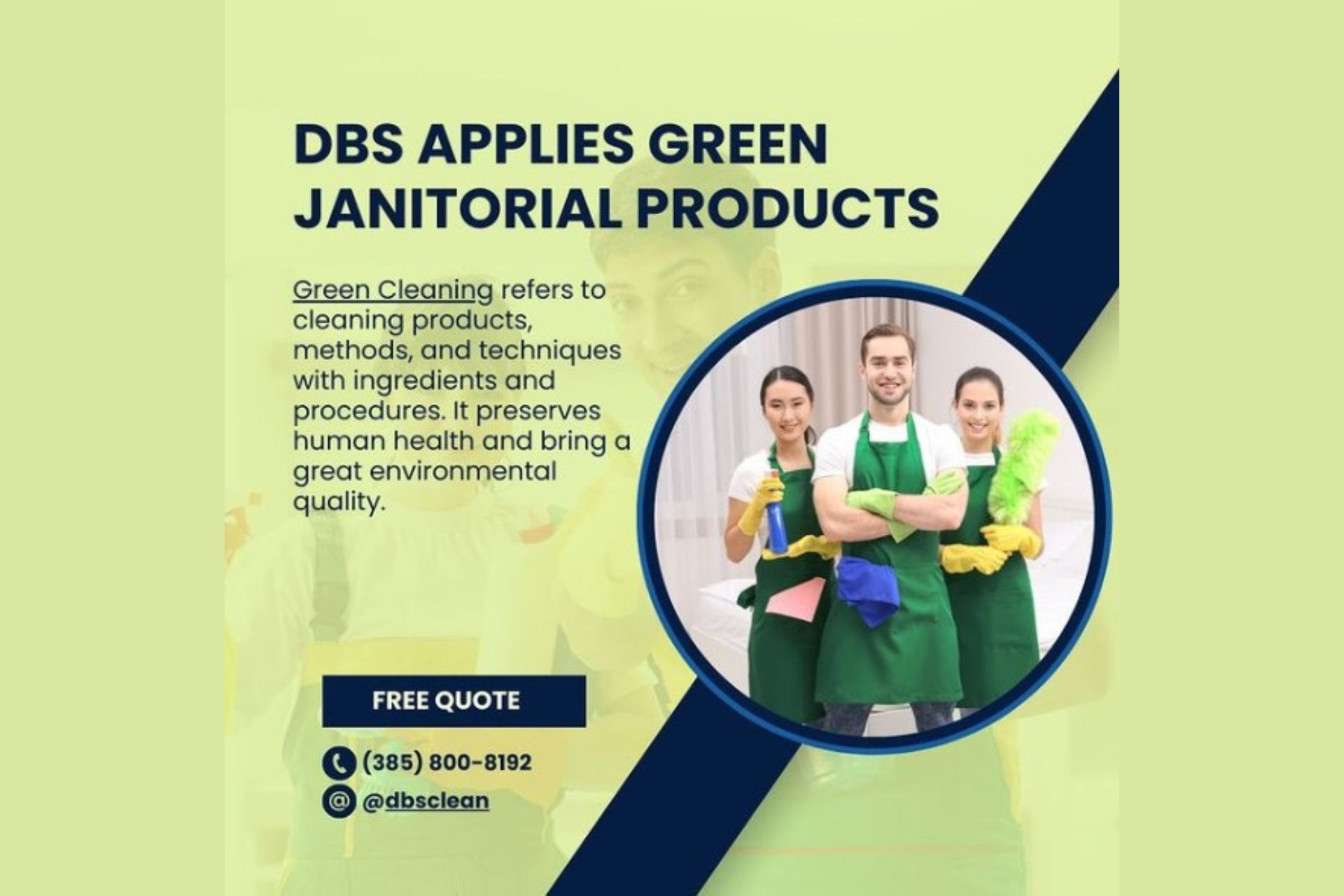 Green Janitorial Products We Apply Green Products