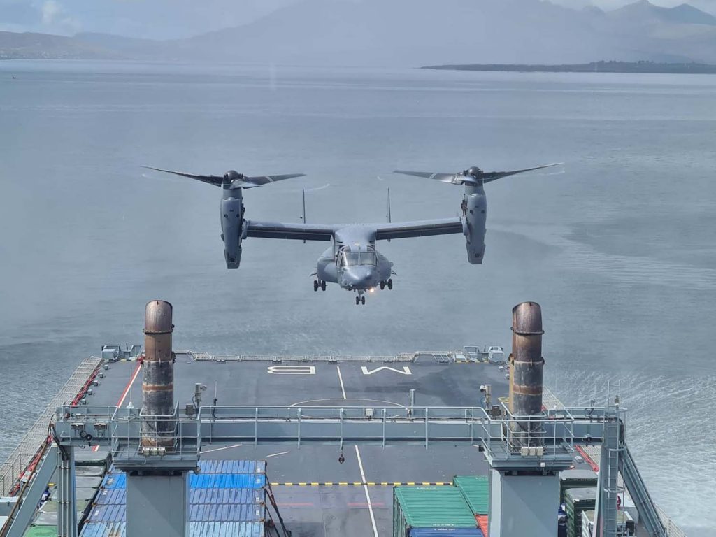 Osprey Works with Royal Navy Auxiliary Fleet Second Line of Defense