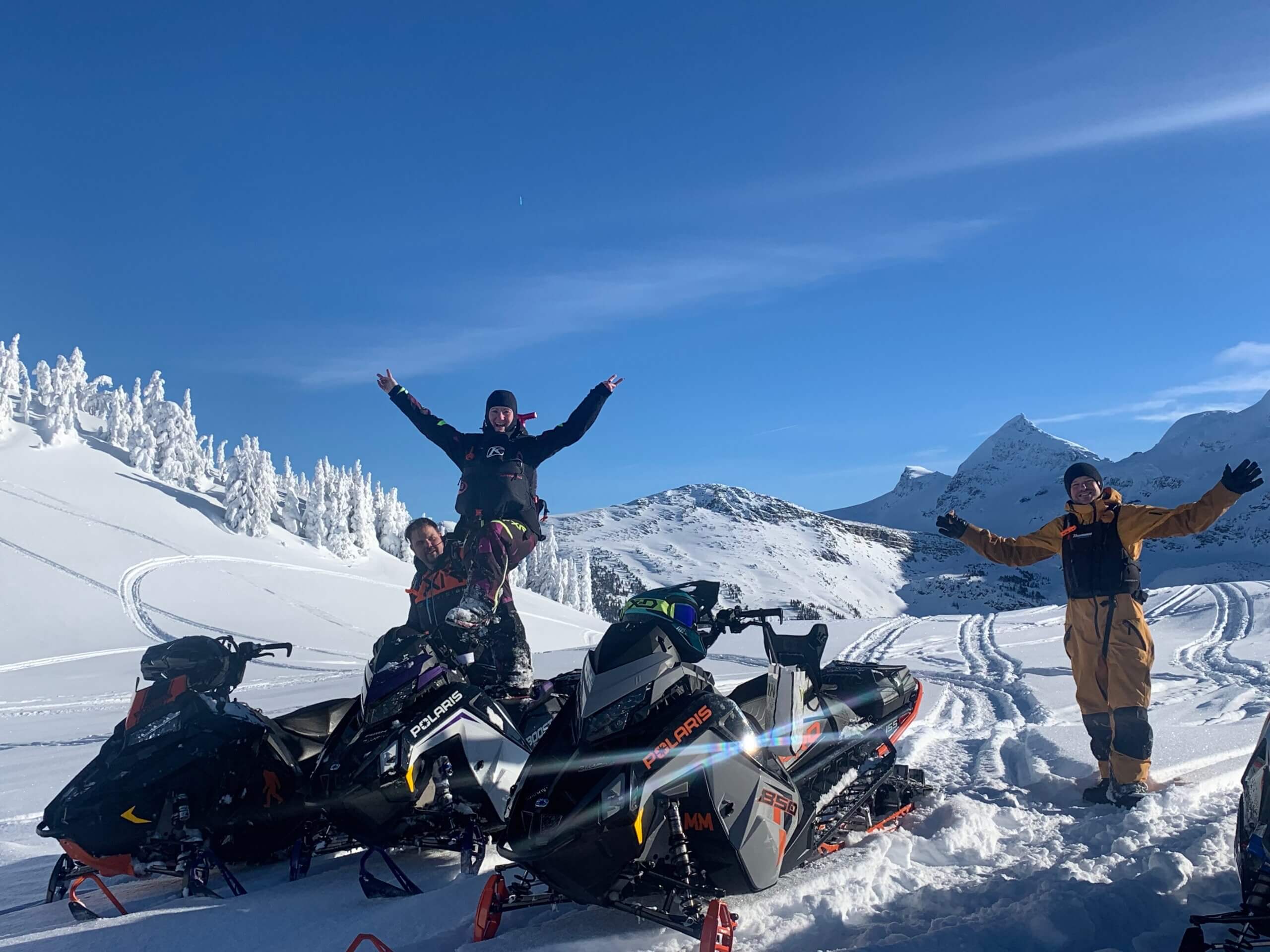 Snowmobiling Conditions in Golden BC Quartz Creek Gorman Lake