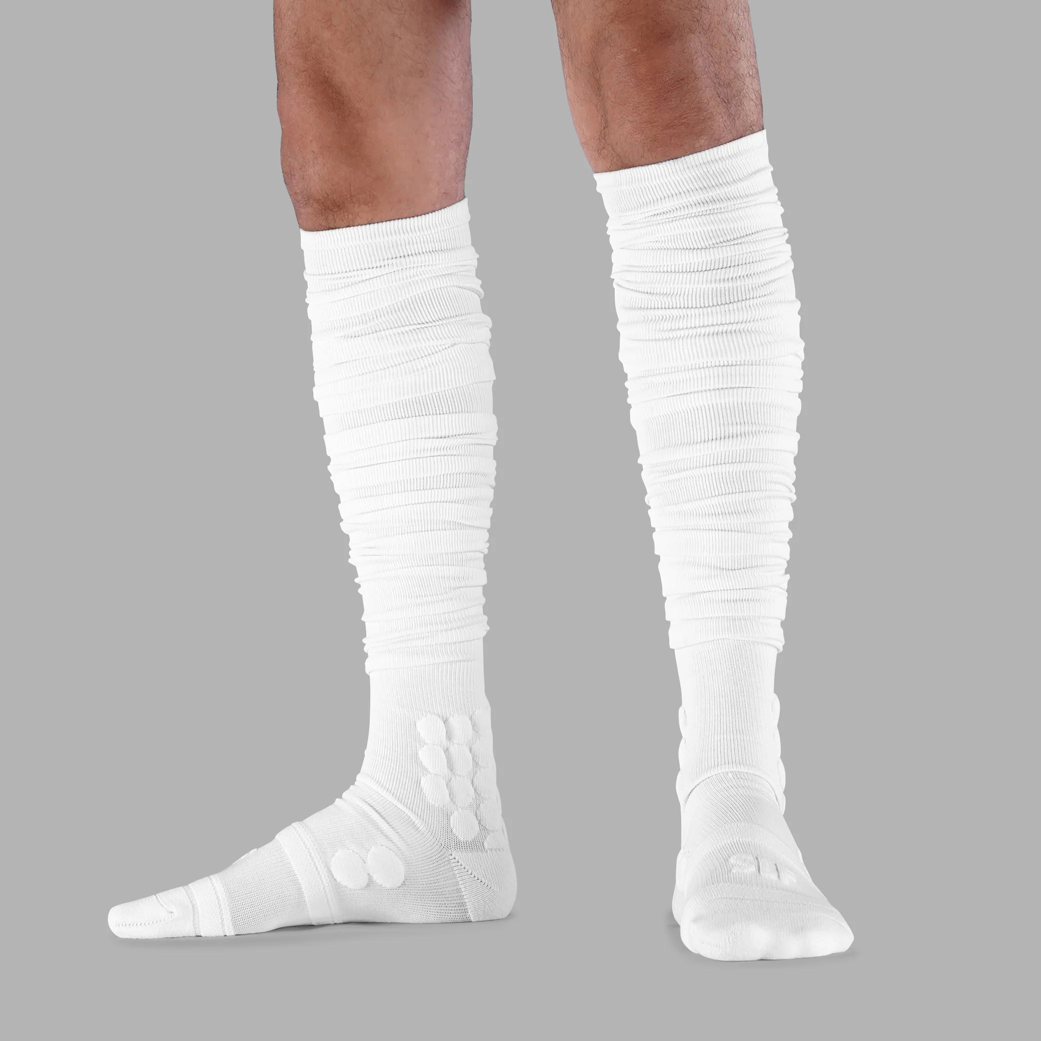Basic White Football Padded Long Socks SLEEFS