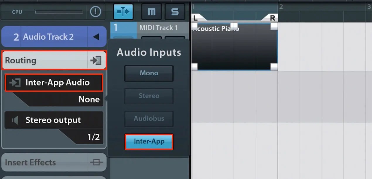 iOSアプリとの連携「InterApp Audio」 Cubasisの使い方 iOS