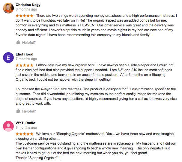 Official Sleeping Organic Reviews From Across America