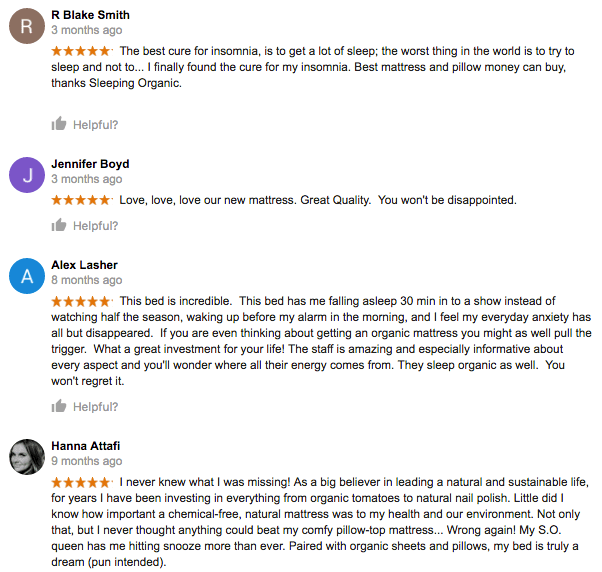 Official Sleeping Organic Reviews From Across America