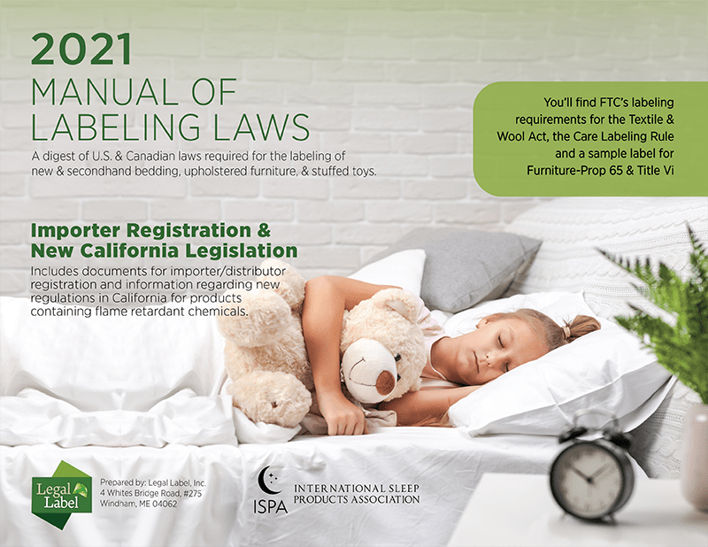 Manual of Labeling Laws & Regulation Requirements International Sleep
