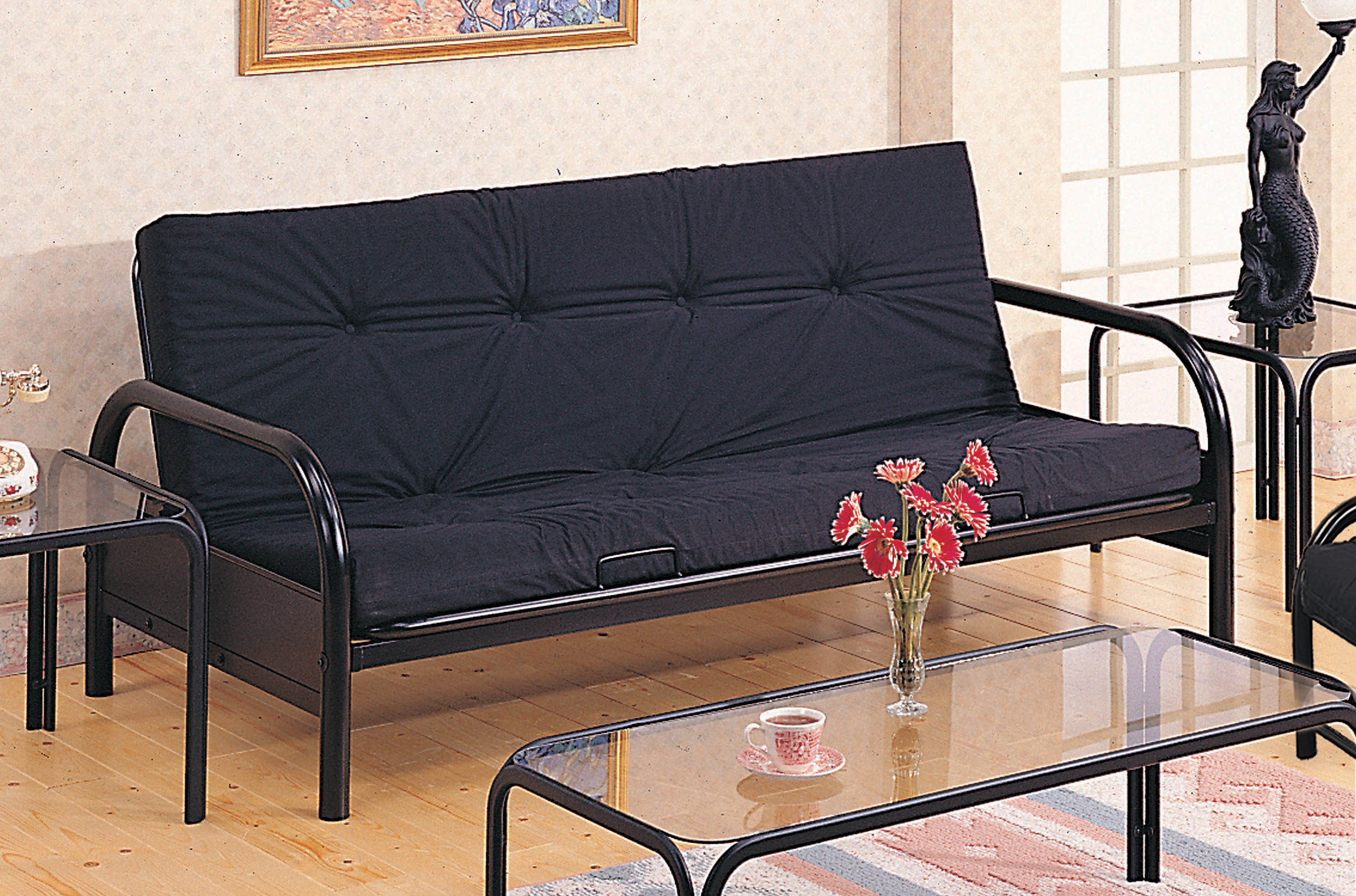 Metal Frame Futon Sofa Bed Black Metal Futon Frame Sleepworks Long Island
