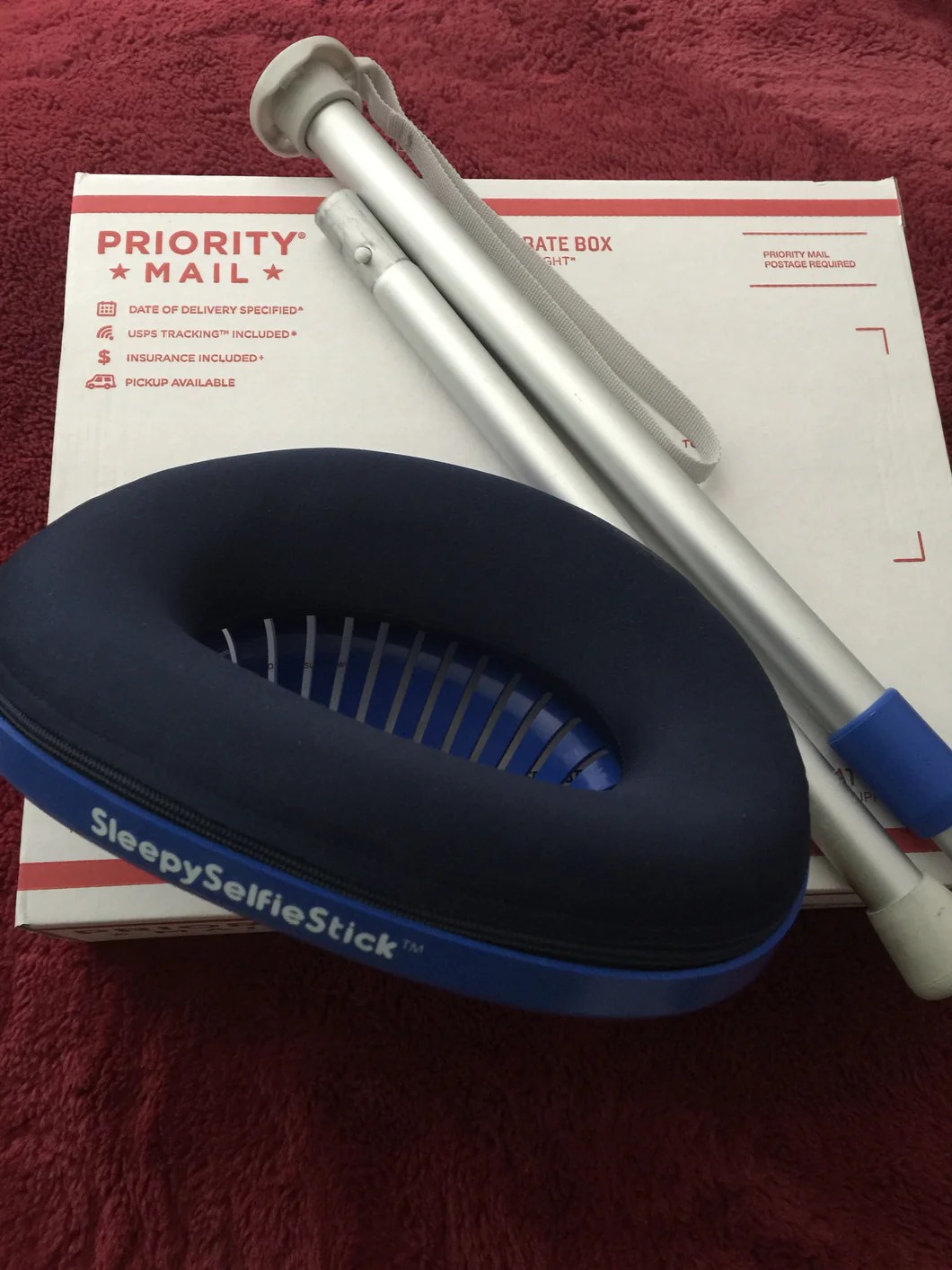 SleepySelfieStick facecradle, massage face cradle, travel pillow.