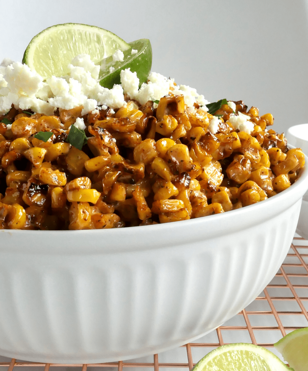 EASY SKILLET STYLE STREET CORN - Slice Of Honey