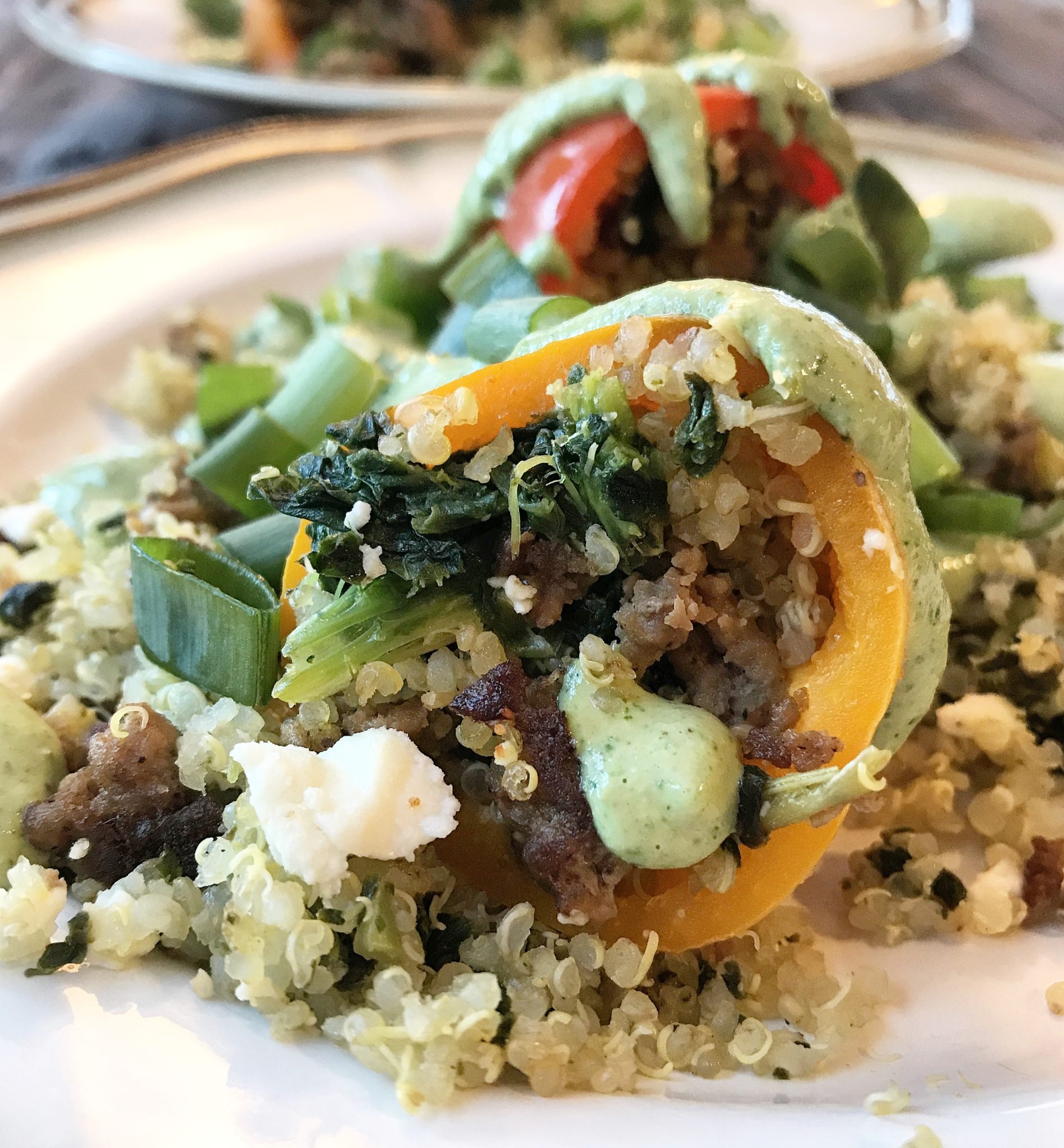 Stuffed Peppers with Quinoa and Kale Slice of Jess