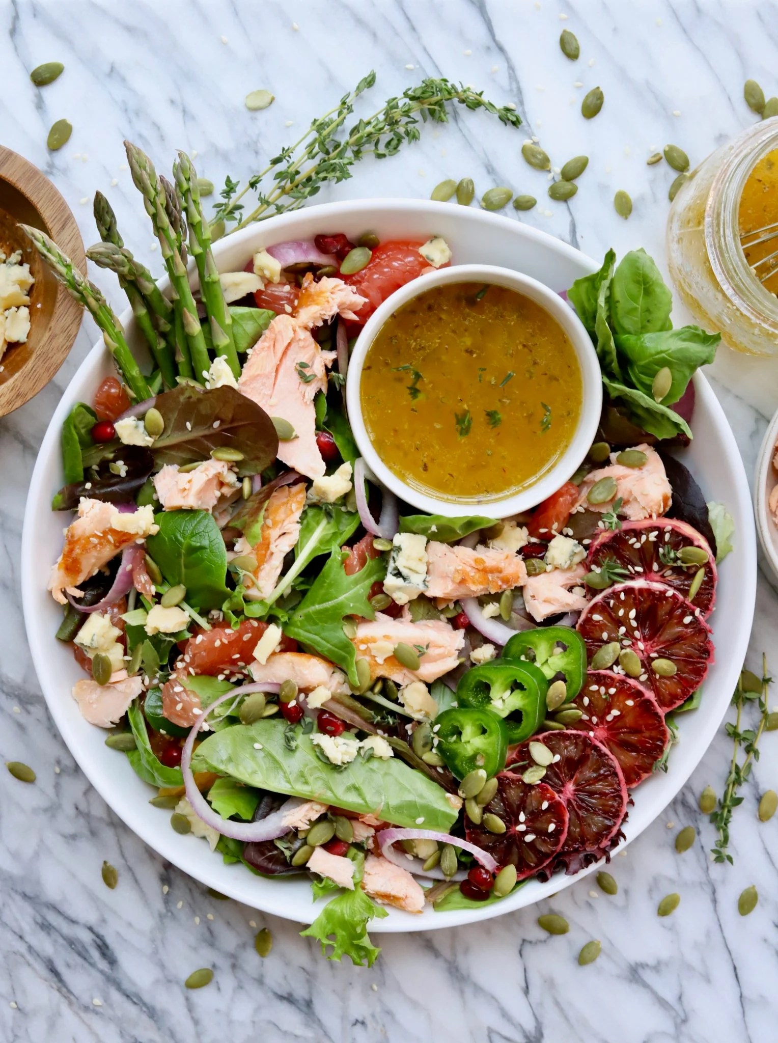 Grilled Salmon Salad with Citrus Vinaigrette Slice of Jess