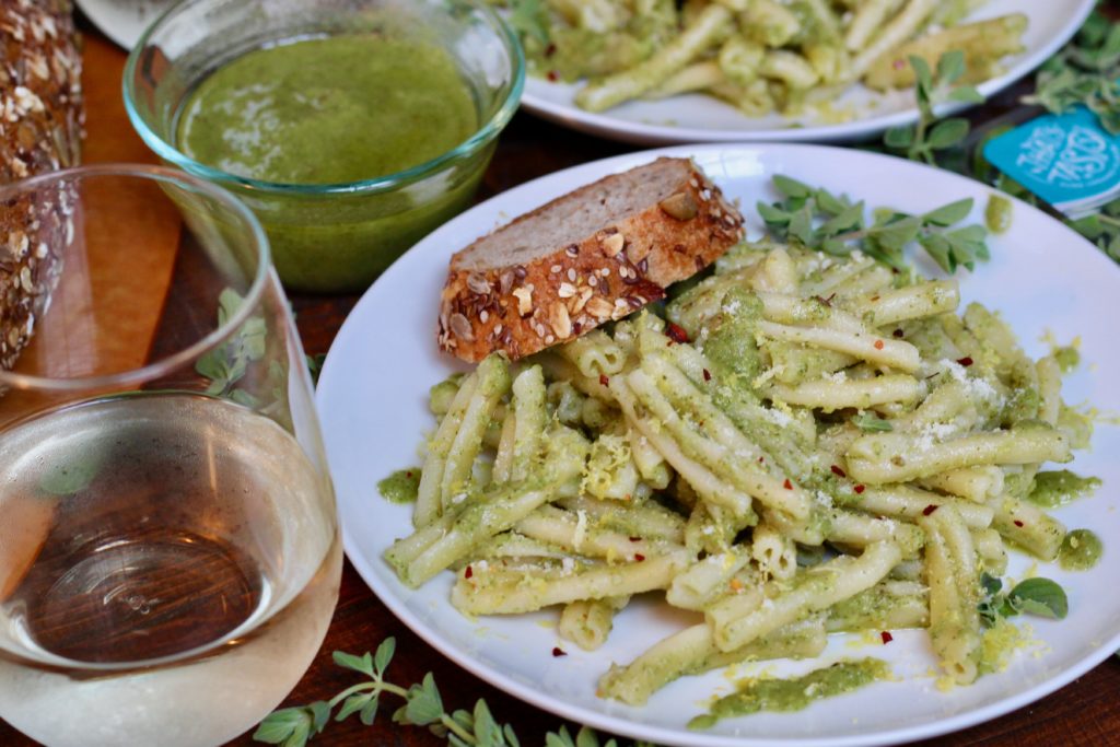 Fresh Oregano Pesto Pasta Recipe Slice of Jess