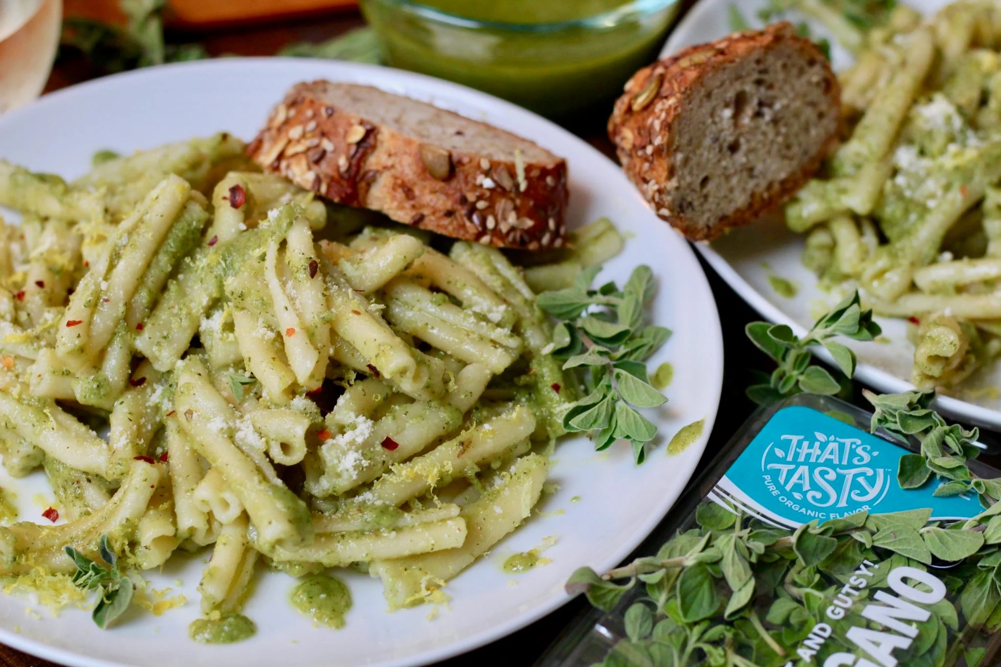 Fresh Oregano Pesto Pasta Recipe Slice of Jess