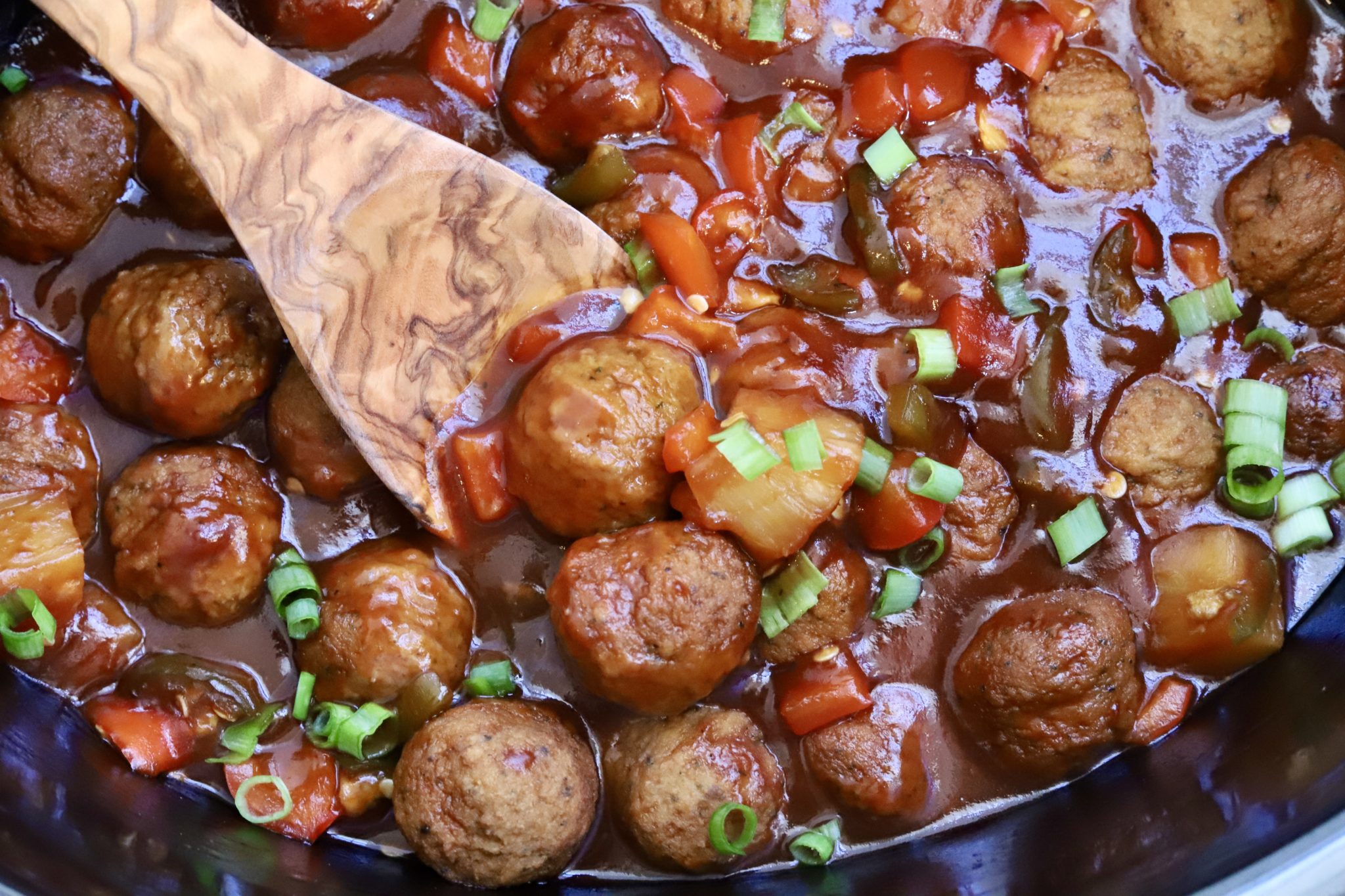 BBQ Hawaiian Slow Cooker Meatballs Slice of Jess