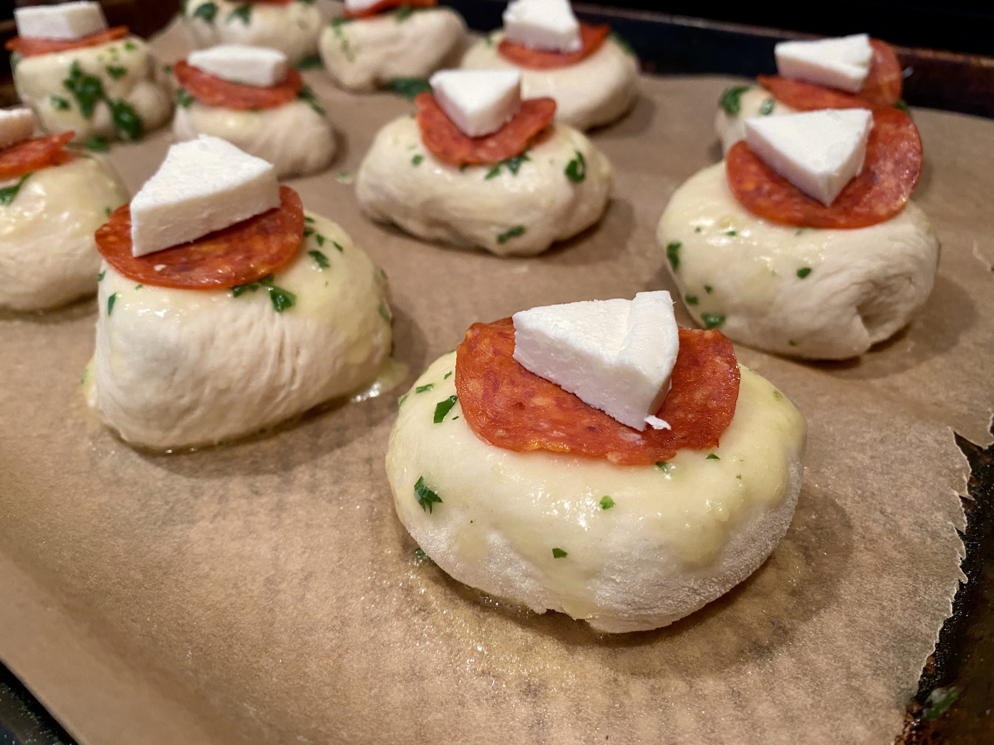 Pepperoni Pizza Garlic Knots Recipe Slice of Jess