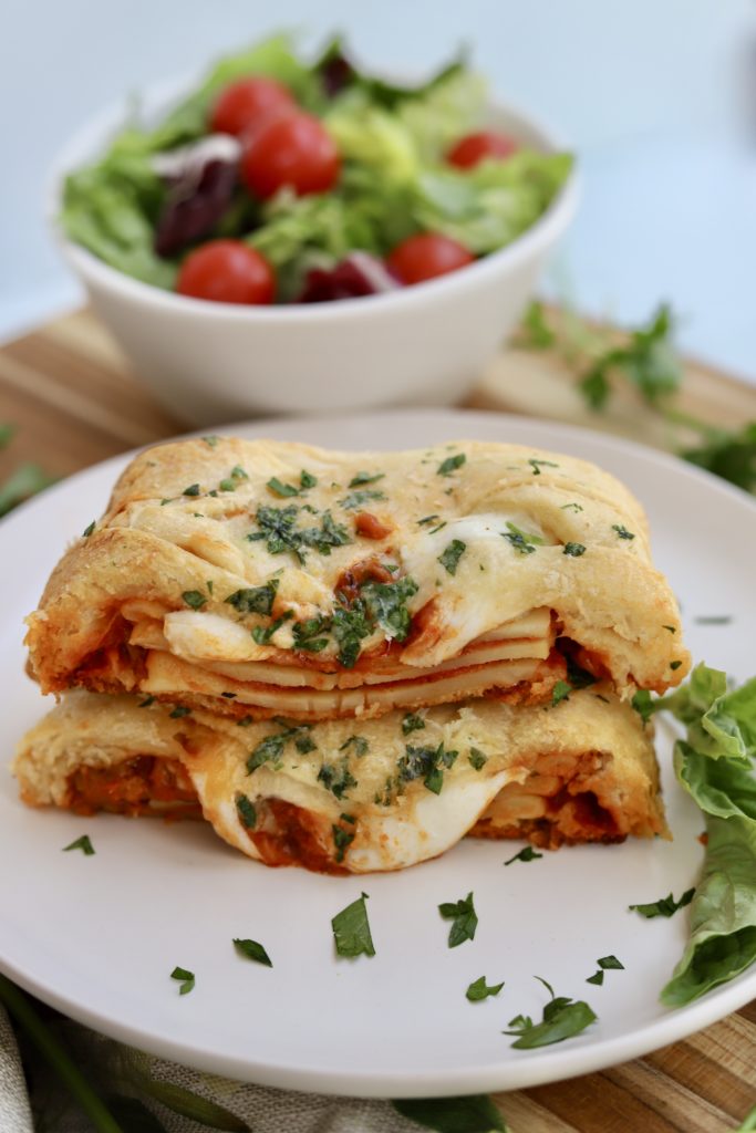 Easy Baked Lasagna Stuffed Garlic Bread Slice of Jess