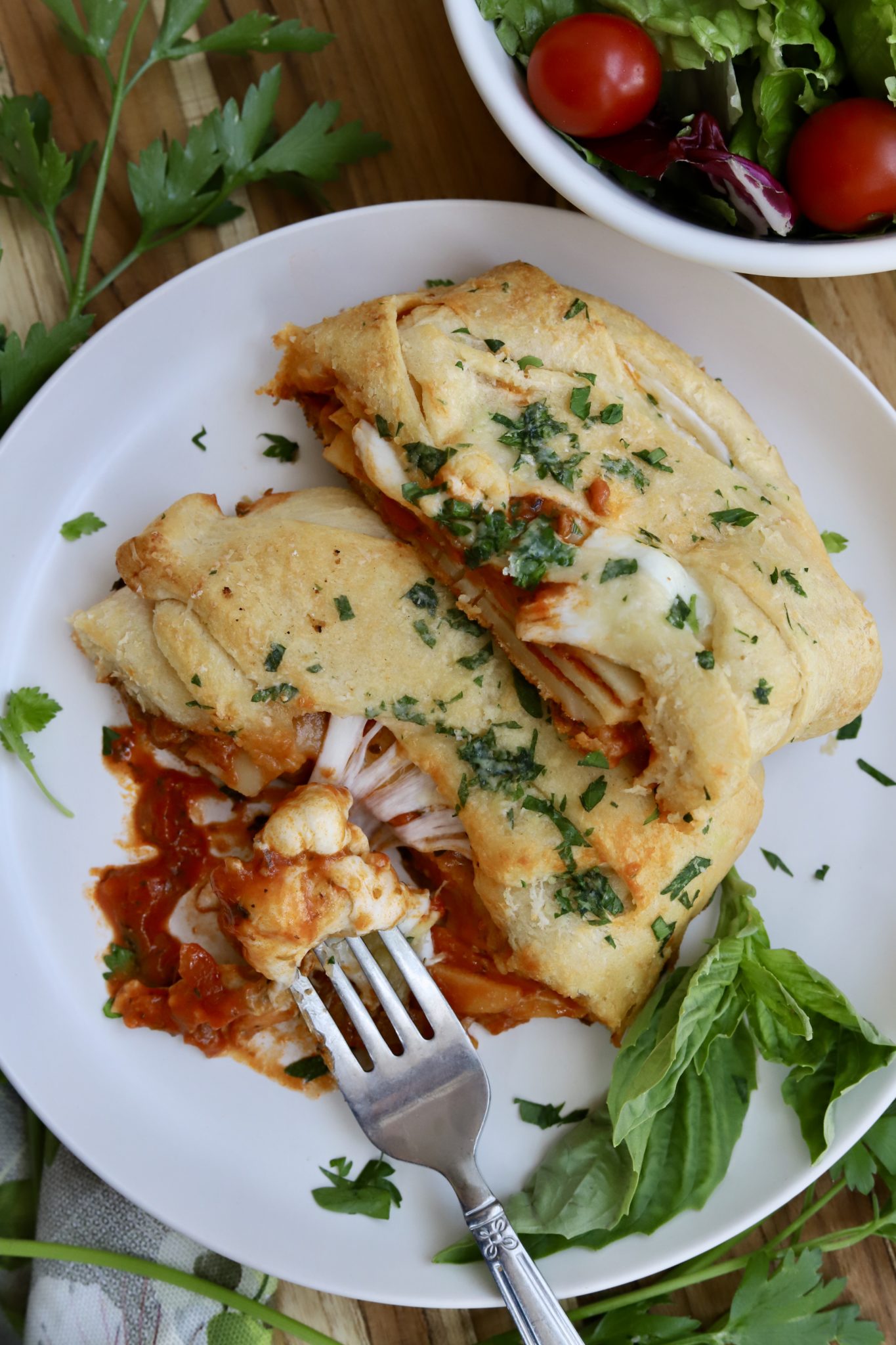 Easy Baked Lasagna Stuffed Garlic Bread Slice of Jess