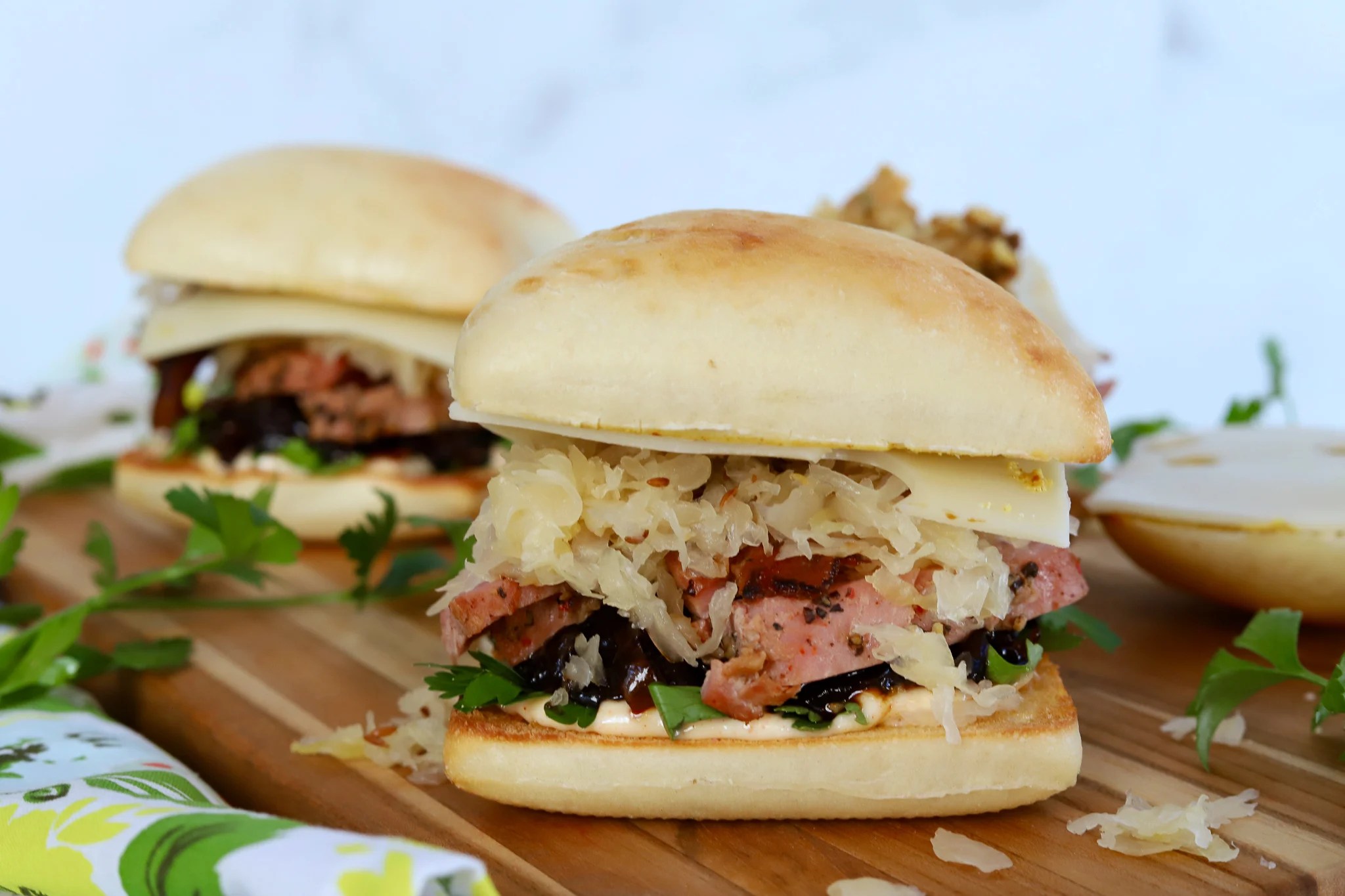 Fully Loaded Baked Pork Tenderloin Sandwiches Slice of Jess