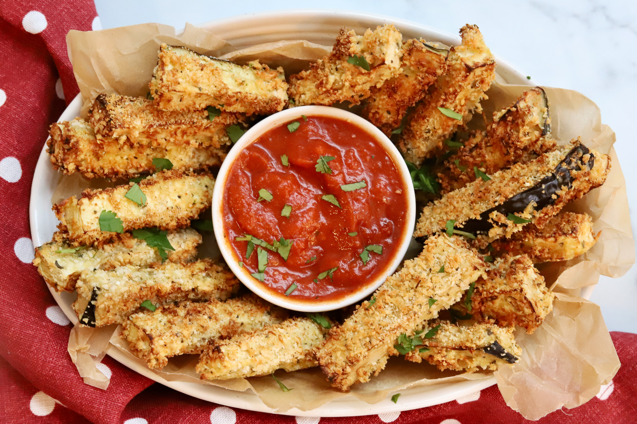 Crunchy Gouda Air Fryer Eggplant Fries Slice of Jess